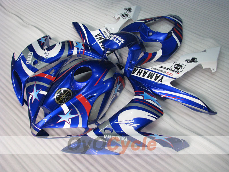 Injection Fairing kit for 04-06 YZF-R1 - Blue, White - FIAT, MOTUL #OYO87905671 Main image