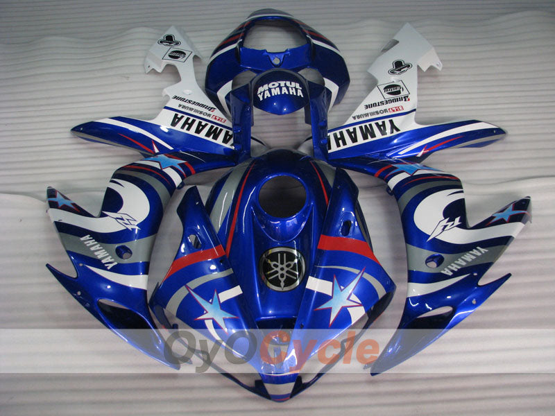 Injection Fairing kit for 04-06 YZF-R1 - Blue, White - FIAT, MOTUL #OYO87905671