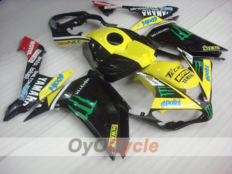 Injection Fairing kit for 07-08 YZF-R1 - Yellow, Black - Monster #OYO87905682