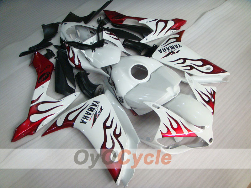 Injection Fairing kit for 07-08 YZF-R1 - Red, White - Sun #OYO87905687 Main image