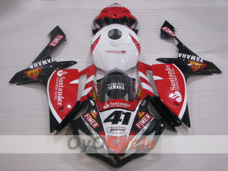 Injection Fairing kit for 07-08 YZF-R1 - Red, White, Black - Santander #OYO87905691 Secondary image