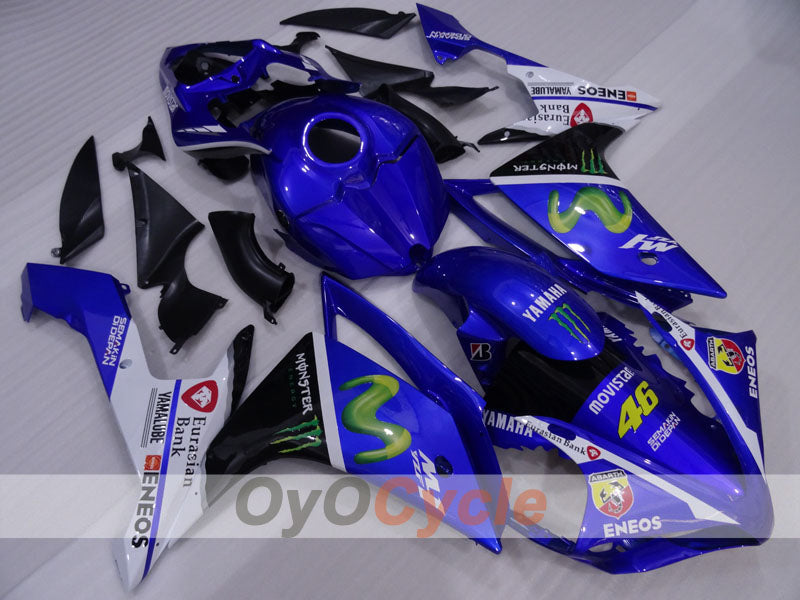Injection Fairing kit for 07-08 YZF-R1 - Blue, White, Black - Monster #OYO87905693 Main image