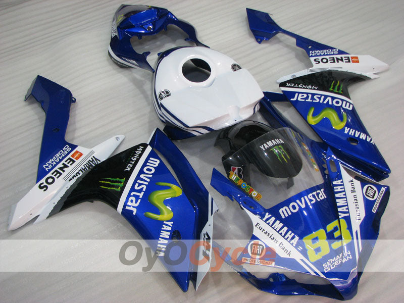 Injection Fairing kit for 07-08 YZF-R1 - Blue, White, Black - Monster #OYO87905694 Main image