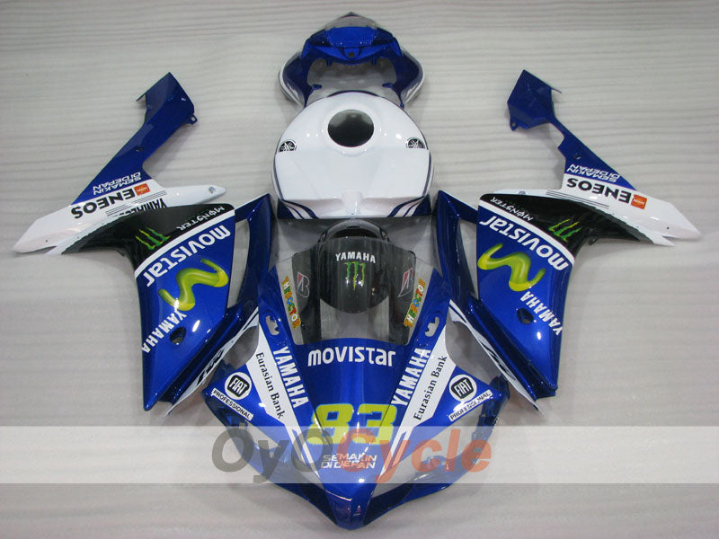 Injection Fairing kit for 07-08 YZF-R1 - Blue, White, Black - Monster #OYO87905694