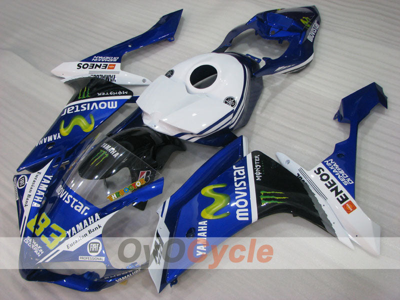 Injection Fairing kit for 07-08 YZF-R1 - Blue, White, Black - Monster #OYO87905694 Secondary image