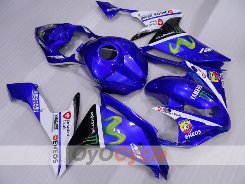 Injection Fairing kit for 07-08 YZF-R1 - Blue, White, Black - Monster #OYO87905695 Main image