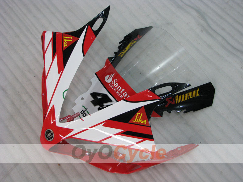 Injection Fairing kit for 07-08 YZF-R1 - Red, White - Santander #OYO87905704