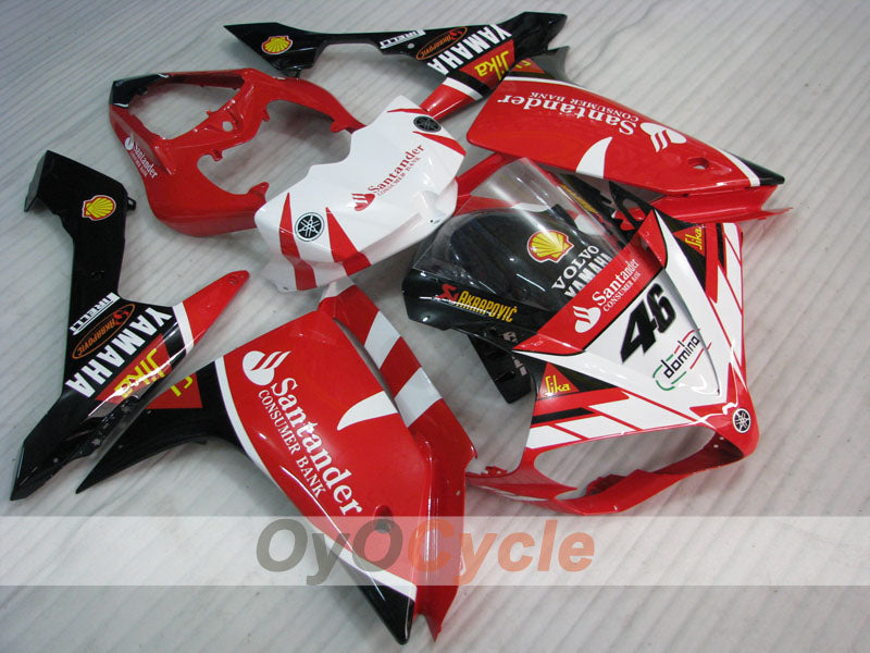 Injection Fairing kit for 07-08 YZF-R1 - Red, White - Santander #OYO87905704