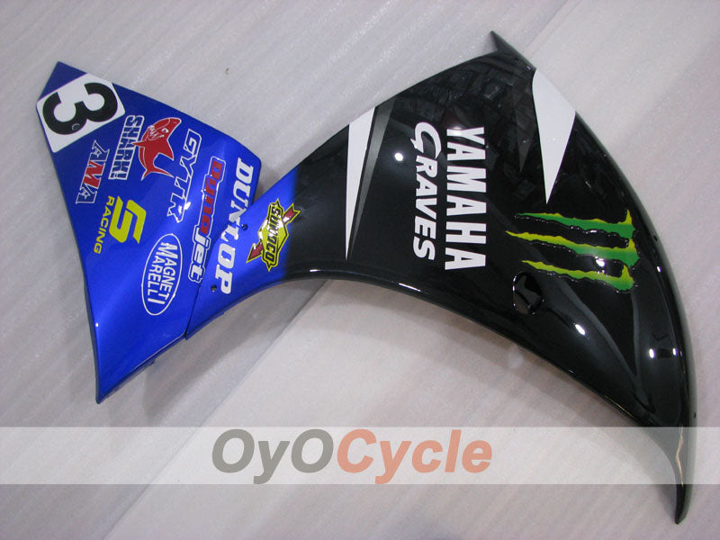 Injection Fairing kit for 09-11 YZF-R1 - Blue, Black - Monster #OYO87905708