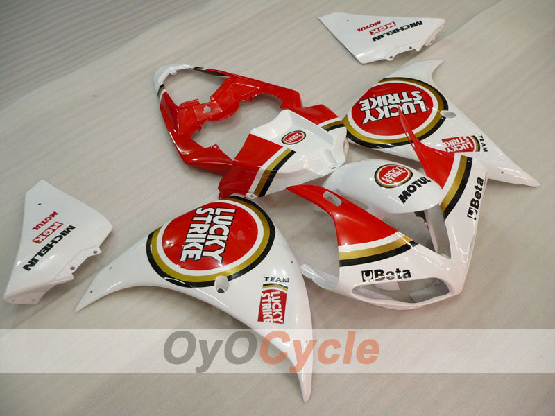 Injection Fairing kit for 09-11 YZF-R1 - Red, White - Lucky Strike #OYO87905710