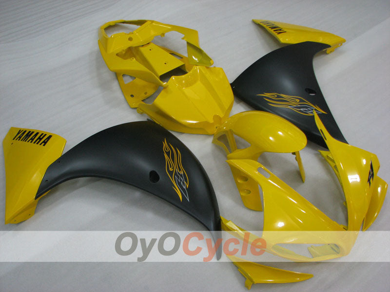 Injection Fairing kit for 09-11 YZF-R1 - Yellow, Black, Matte - Factory Style #OYO87905715 Main image