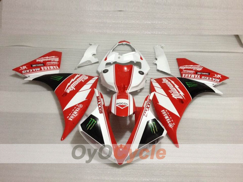 Injection Fairing kit for 09-11 YZF-R1 - Red, White - Monster #OYO87905717