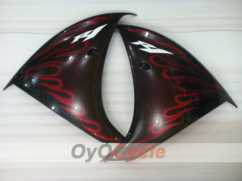 Injection Fairing kit for 09-11 YZF-R1 - Red, Black - Flame #OYO87905723