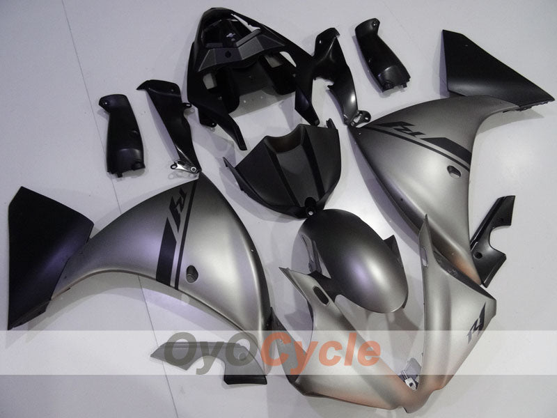 Injection Fairing kit for 12-14 YZF-R1 - Black, Grey, Matte - Factory Style #OYO87905730 Main image