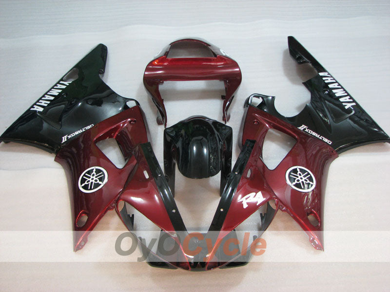 Injection Fairing kit for 00-01 YZF-R1 - Red Wine Color, Black - Factory Style #OYO87905738 Secondary image