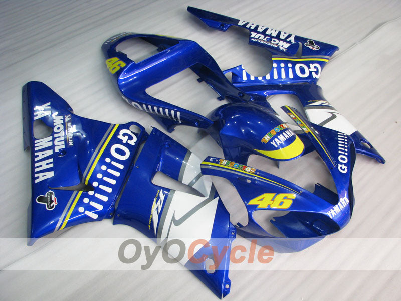 Injection Fairing kit for 00-01 YZF-R1 - Blue, White - GO!!!!!!!, MOTUL #OYO87905743