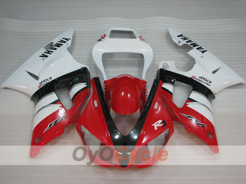 Injection Fairing kit for 00-01 YZF-R1 - Red, White - Factory Style #OYO87905746