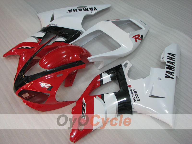 Injection Fairing kit for 00-01 YZF-R1 - Red, White - Factory Style #OYO87905746