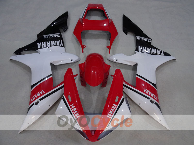 Injection Fairing kit for 02-03 YZF-R1 - Red, White - Factory Style #OYO87905767