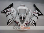 Injection Fairing kit for 98-99 YZF-R1 - White, Black - Flame #OYO87905779