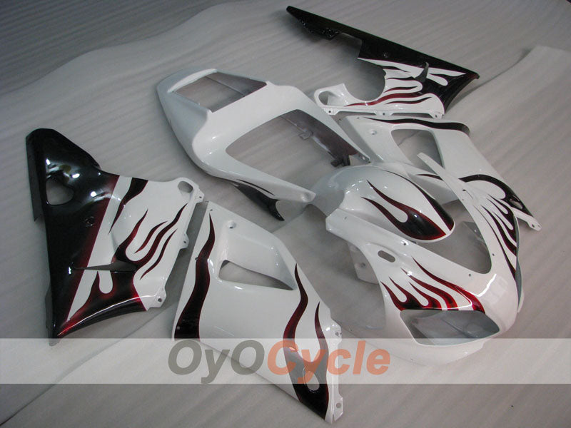 Injection Fairing kit for 98-99 YZF-R1 - White, Black - Flame #OYO87905779