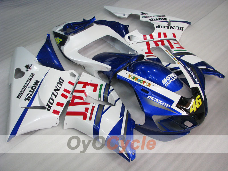 Injection Fairing kit for 98-99 YZF-R1 - Blue, White - DUNLOP, FIAT, MOTUL #OYO87905781 Main image