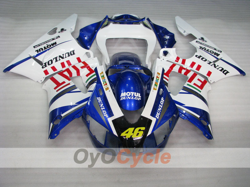 Injection Fairing kit for 98-99 YZF-R1 - Blue, White - DUNLOP, FIAT, MOTUL #OYO87905781 Secondary image