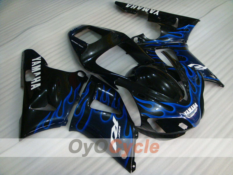 Injection Fairing kit for 98-99 YZF-R1 - Blue, Black - Flame #OYO87905783