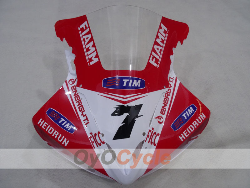 Injection Fairing kit for 03-04 YZF-R6 - Red, White - FIAMM #OYO87905789