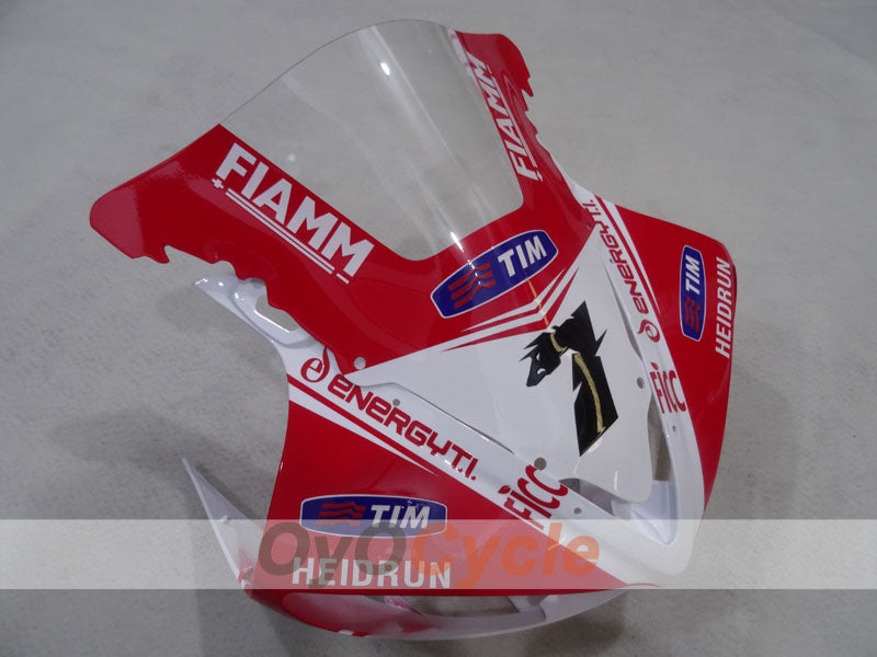 Injection Fairing kit for 03-04 YZF-R6 - Red, White - FIAMM #OYO87905789