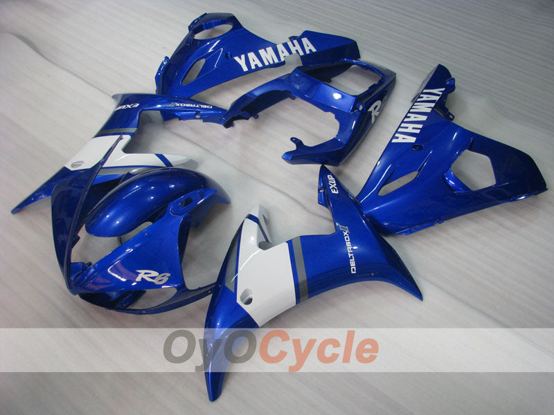 Injection Fairing kit for 03-04 YZF-R6 - Blue, White - Factory Style #OYO87905790