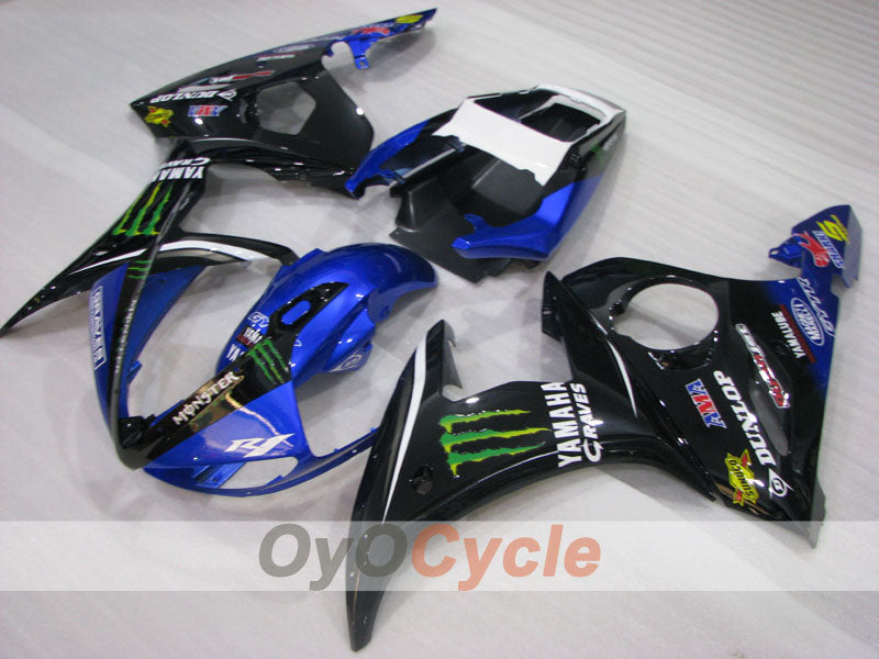 Injection Fairing kit for 03-04 YZF-R6 - Blue, Black - Monster #OYO87905792 Main image