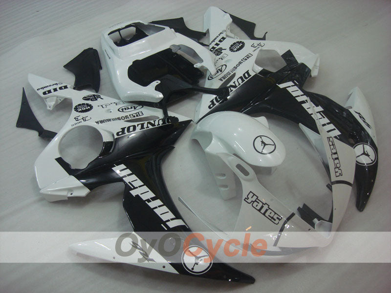 Injection Fairing kit for 03-04 YZF-R6 - White, Black - Jordan #OYO87905794 Main image