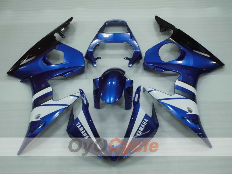 Injection Fairing kit for 03-04 YZF-R6 - Blue, White, Black - Factory Style #OYO87905800 Main image