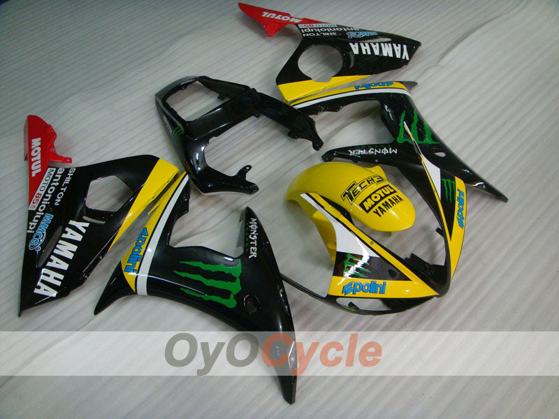 Injection Fairing kit for 03-04 YZF-R6 - Red, Yellow, Black - Monster #OYO87905803 Secondary image