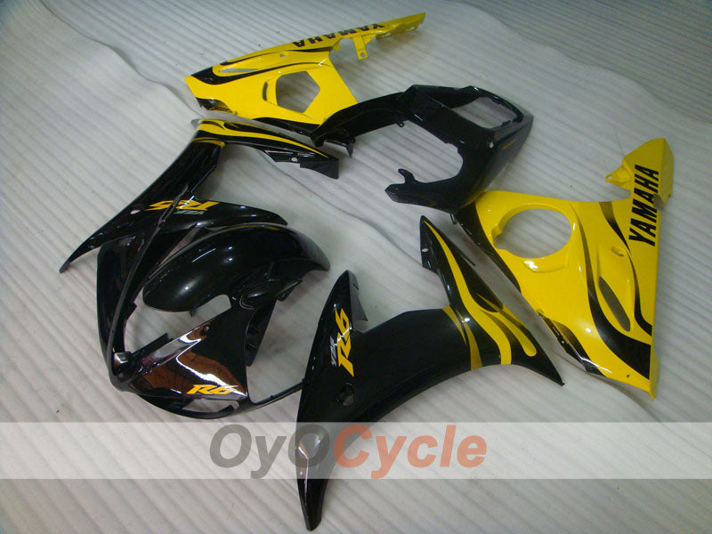 Injection Fairing kit for 03-04 YZF-R6 - Yellow, Black - Factory Style #OYO87905804