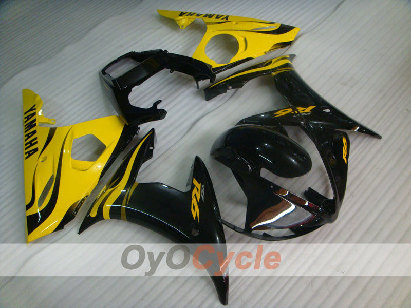 Injection Fairing kit for 03-04 YZF-R6 - Yellow, Black - Factory Style #OYO87905804