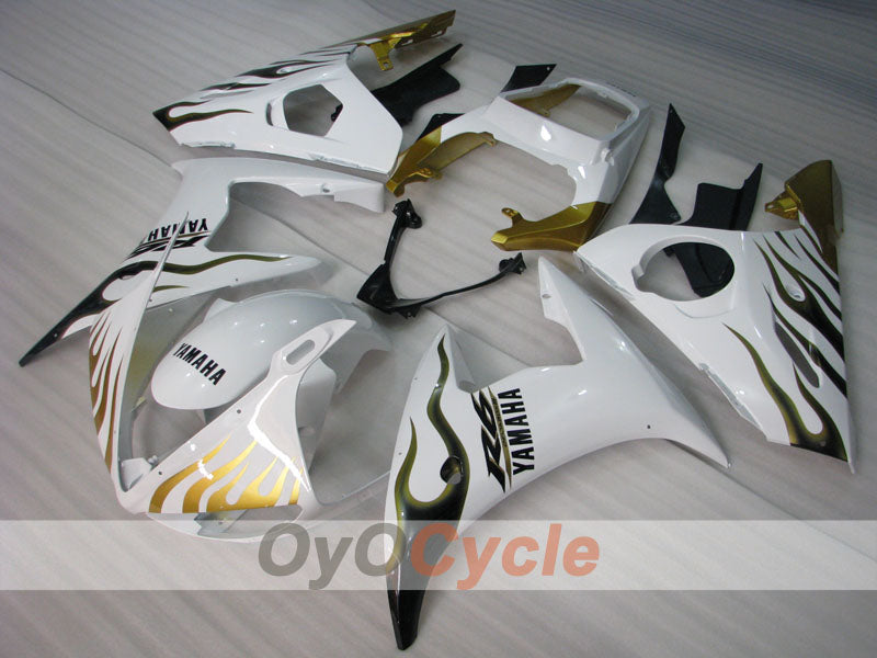 Injection Fairing kit for 03-04 YZF-R6 - Yellow, White - Factory Style #OYO87905805