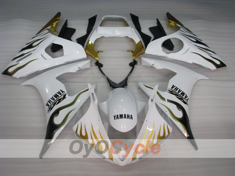 Injection Fairing kit for 05 YZF-R6 - White, Gold - Factory Style, Customize #OYO87905849 Secondary image