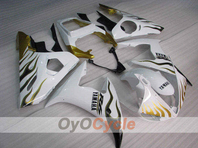 Injection Fairing kit for 05 YZF-R6 - White, Gold - Factory Style, Customize #OYO87905849