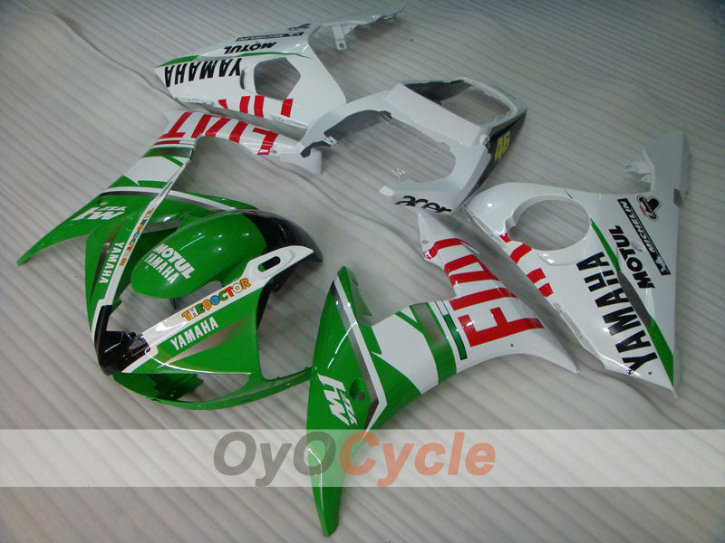 Injection Fairing kit for 03-04 YZF-R6 - Green, White - FIAT #OYO87905807 Main image
