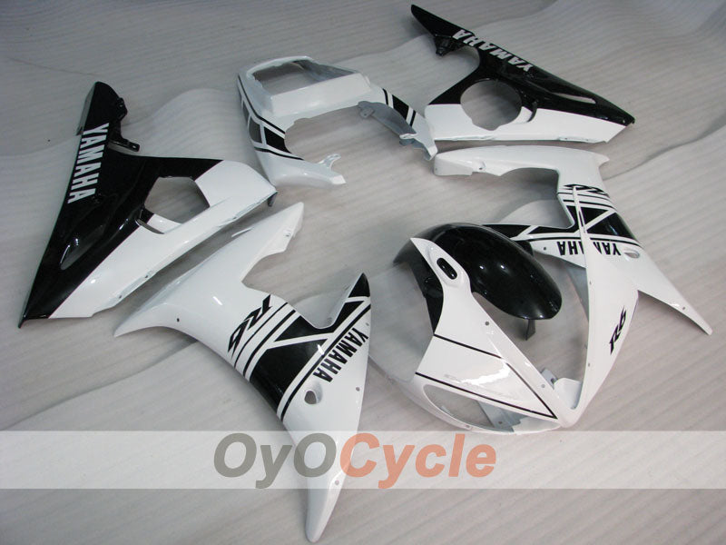 Injection Fairing kit for 03-04 YZF-R6 - White, Black - Factory Style #OYO87905808 Main image
