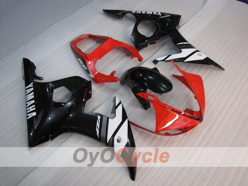 Injection Fairing kit for 03-04 YZF-R6 - Red, Black - Factory Style #OYO87905809 Main image