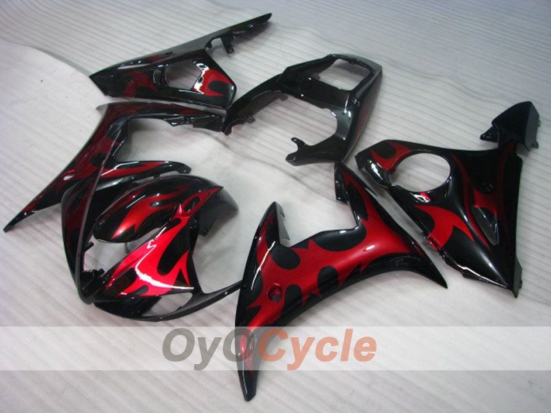 Injection Fairing kit for 03-04 YZF-R6 - Red, Black - Factory Style, Customize #OYO87905810