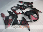 Injection Fairing kit for 03-04 YZF-R6 - Red, Black, Matte - Flame #OYO87905812