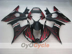 Injection Fairing kit for 03-04 YZF-R6 - Red, Black, Matte - Flame #OYO87905812