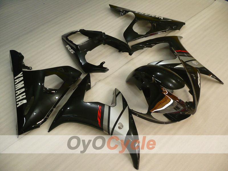 Injection Fairing kit for 03-04 YZF-R6 - Black, Grey - Factory Style #OYO87905813 Main image