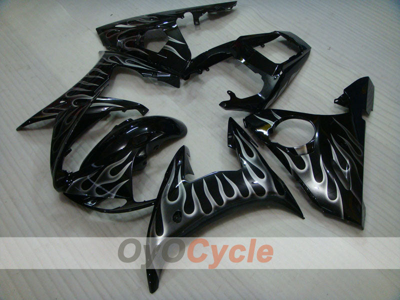 Injection Fairing kit for 03-04 YZF-R6 - Black - Flame #OYO87905814