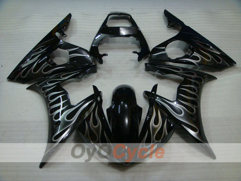 Injection Fairing kit for 03-04 YZF-R6 - Black - Flame #OYO87905814