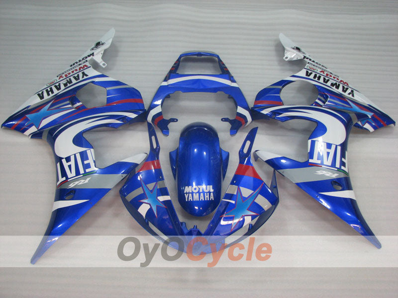 Injection Fairing kit for 03-04 YZF-R6 - Blue, White - FIAT #OYO87905820